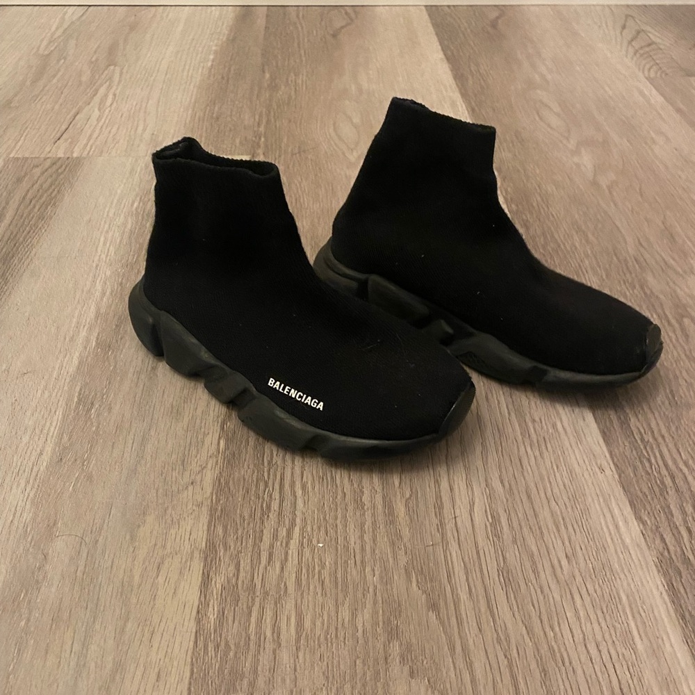 Kids Authentic Black Balenciaga Speed Sneaker